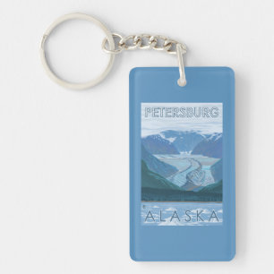 Glacier Scene - Petersburg, Alaska Key Ring
