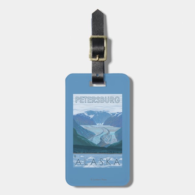 Glacier Scene - Petersburg, Alaska Luggage Tag (Front Vertical)