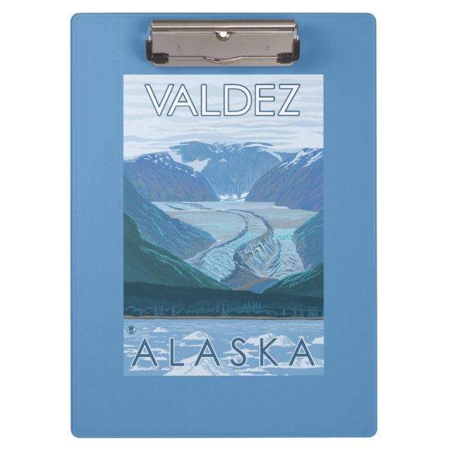 Glacier Scene - Valdez, Alaska Clipboard (Front)