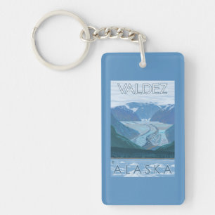 Glacier Scene - Valdez, Alaska Key Ring