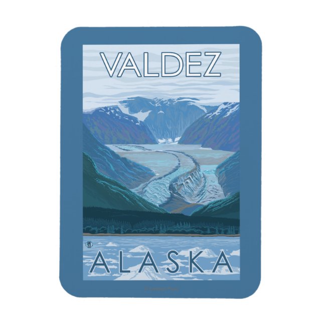 Glacier Scene - Valdez, Alaska Magnet (Vertical)