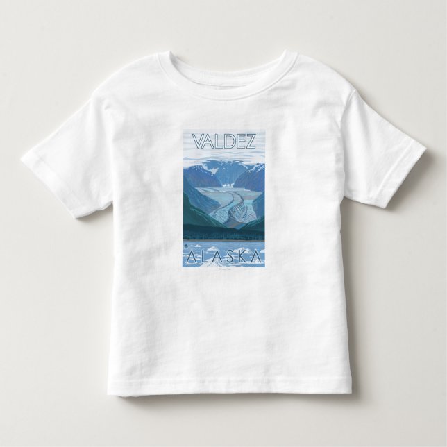 Glacier Scene - Valdez, Alaska Toddler T-Shirt (Front)