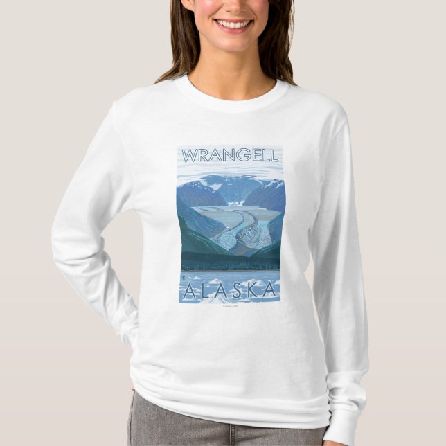 Glacier Scene - Wrangell, Alaska T-Shirt (Front)