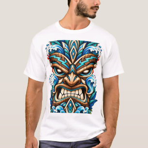 Glacier Wave Tiki Mask T-Shirt
