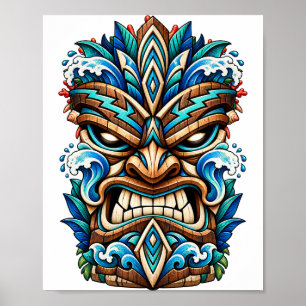 Glacier Wave Tiki Poster