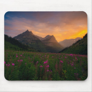 Glacier Wildflowers Mouse Pad