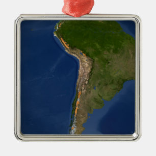 Glaciers in regions of South America Metal Ornament