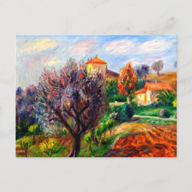 Glackens - Hillside with Olive Trees Postcard (Front)