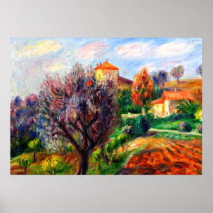 Glackens - Hillside with Olive Trees Poster
