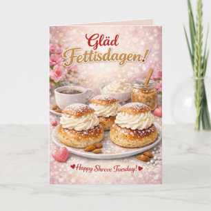 Gläd Fettisdagen Shrove Tuesday Personalised Card