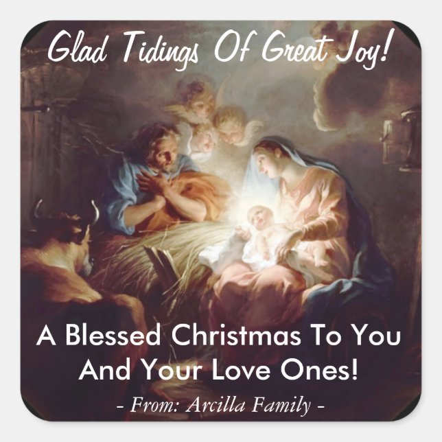 Glad Tidings of Great Joy Custom Sticker (Front)