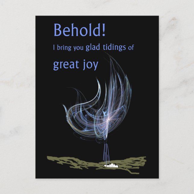 Glad Tidings of Great Joy Holiday Postcard (Front)