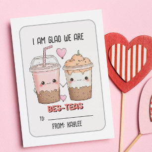 Glad We Are Bes-teas KID Valentines Day Classroom Card