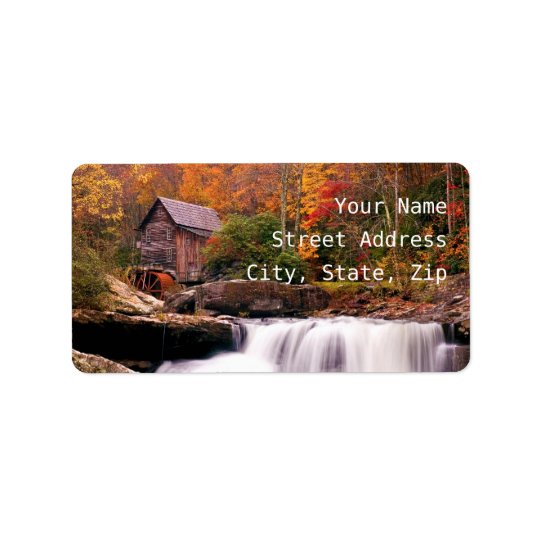 Glade Creek Grist Mill Address Label