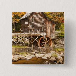 Glade Creek Grist Mill, Babcock State Park, 2 15 Cm Square Badge