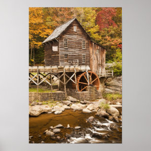 Glade Creek Grist Mill, Babcock State Park, 2 Poster