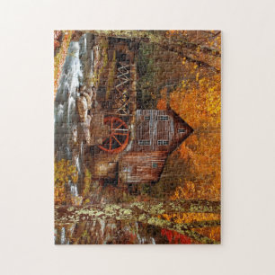 Glade Creek Grist Mill Jigsaw Puzzle