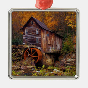 Glade Creek Grist Mill Metal Tree Decoration