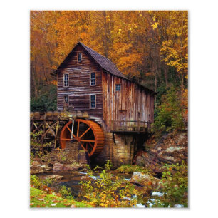 Glade Creek Grist Mill Photo Print