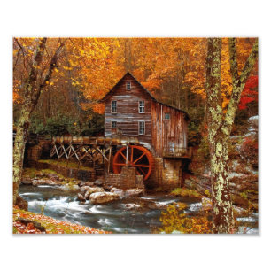 Glade Creek Grist Mill Photo Print