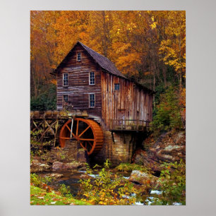 Glade Creek Grist Mill Poster