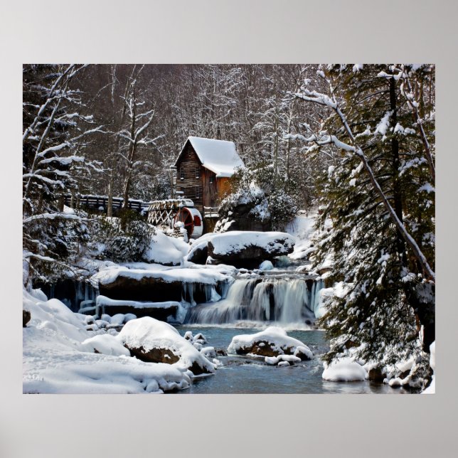 Glade Creek Gristmill winter 2010 Poster (Front)