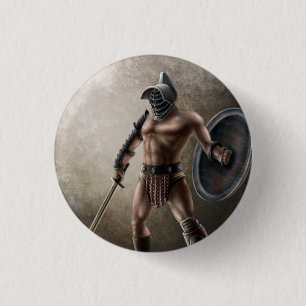 Gladiator 3 Cm Round Badge