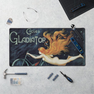 Gladiator Cycles, Vintage Victorian Art Nouveau Desk Mat