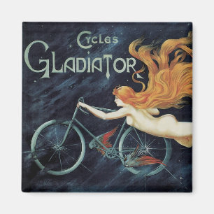 Gladiator Cycles, Vintage Victorian Art Nouveau Magnet