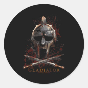 Gladiator Helmet Classic Round Sticker
