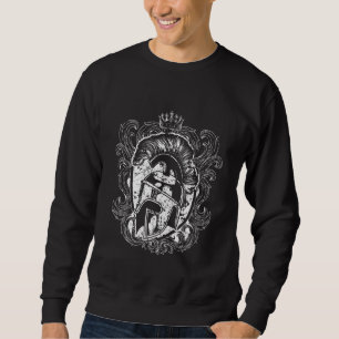 Gladiator Helmet Shield Spartan Workout Warrior Gr Sweatshirt