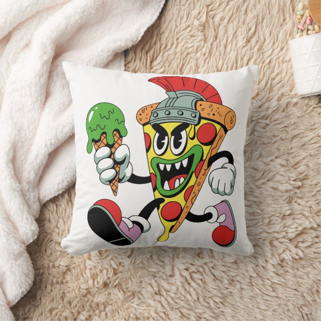 Gladiator Pizza Slice Italian Brainrot Cushion (Blanket)
