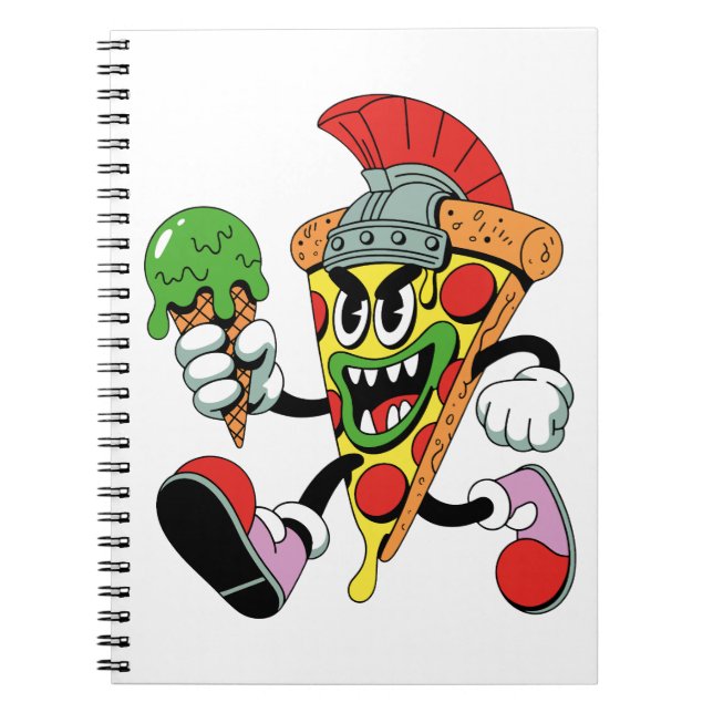Gladiator Pizza Slice Italian Brainrot Notebook (Front)