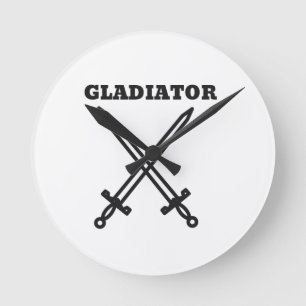 Gladiator Round Clock