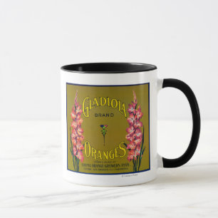 Gladiola Brand Citrus Crate Label Mug