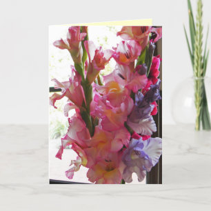 Gladiolas 'Thinking of you card' Card