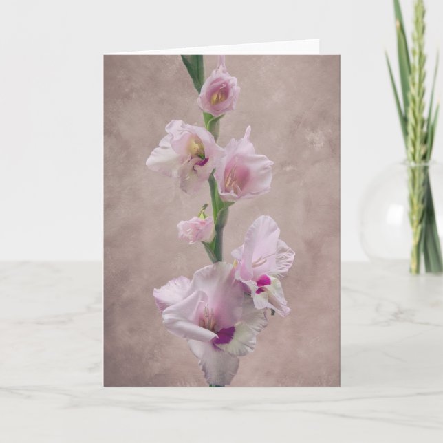 Gladioli flower card (Front)