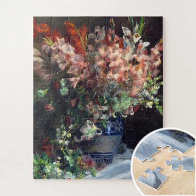 Gladioli in a Vase by Auguste Renoir Art Jigsaw Puzzle (Creator Uploaded)