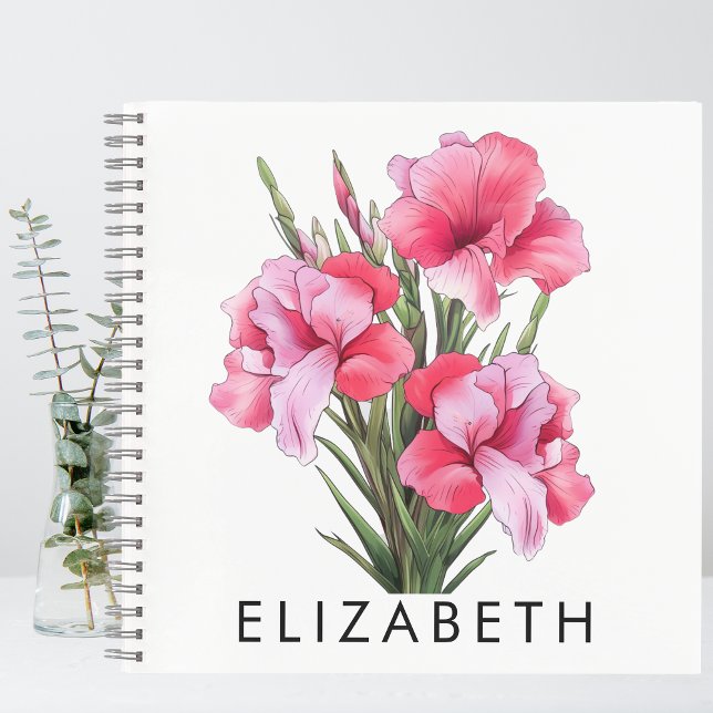 Gladiolus Birth Month Flower Personalised For Her Notebook (Creator Uploaded)
