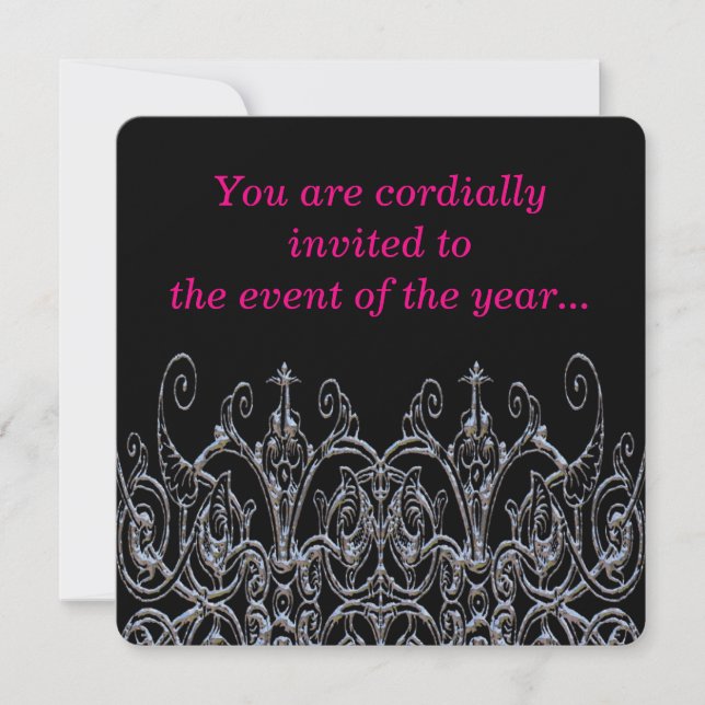 Gladmoore IV Pearl Elegant Party Invitation (Front)