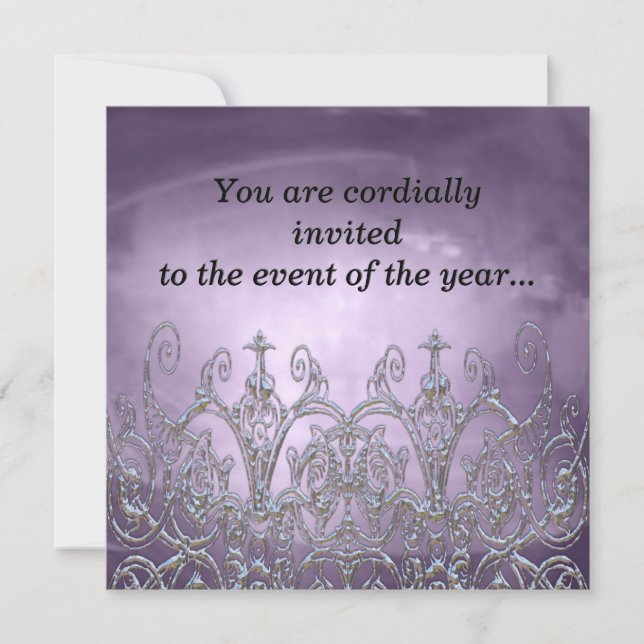 Gladmoore Plum Elegant  Party Invitation (Front)