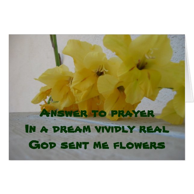 Glads/Answer Card (Front Horizontal)