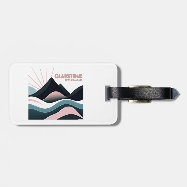 Gladstone Provincial Park Coloured Hills Luggage Tag (Back Horizontal)