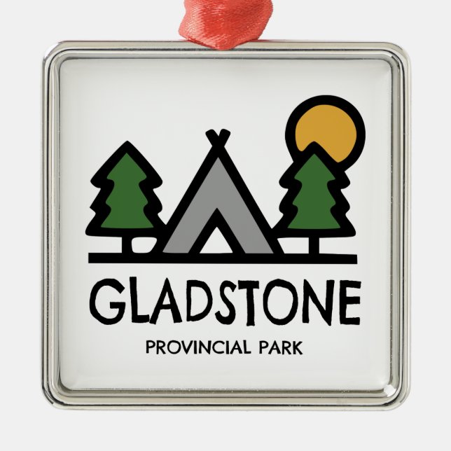 Gladstone Provincial Park Metal Ornament (Front)