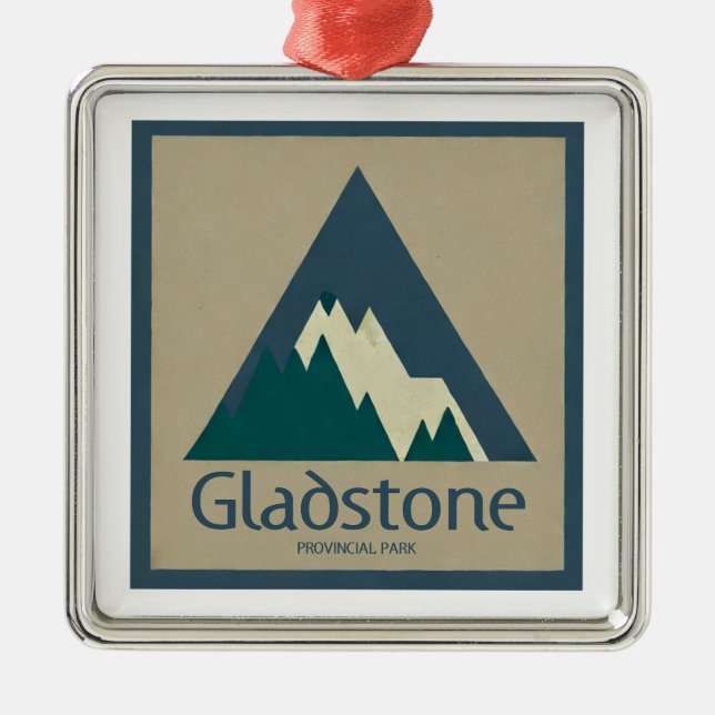 Gladstone Provincial Park Rustic Metal Ornament (Front)