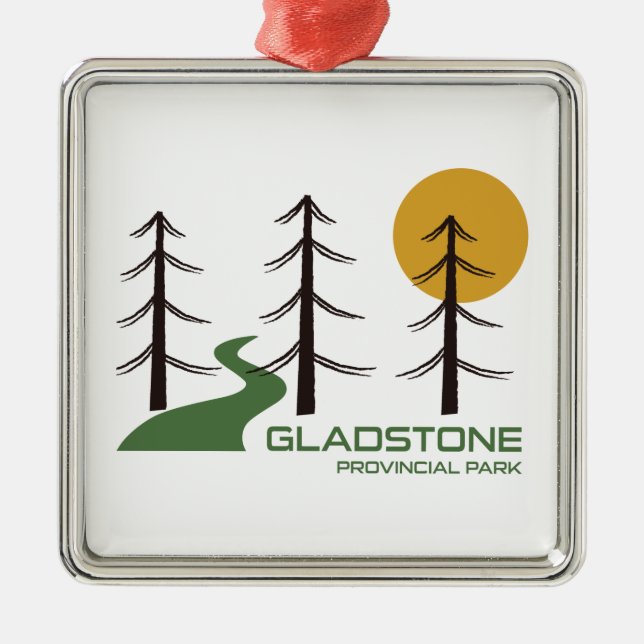 Gladstone Provincial Park Trail Metal Ornament (Front)