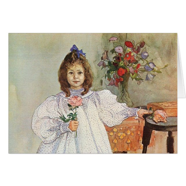 Gladys Holding a Pink Rose (Front Horizontal)