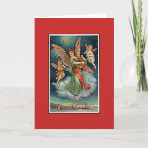 GLAEDELIG JUL CHRISTMAS ANGEL BLANK Card