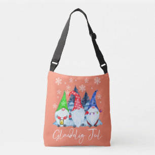 Glaedelig Jul Nordic Gnomes Tomte Nisse Danish Crossbody Bag