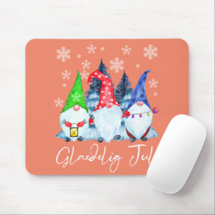 Glaedelig Jul Nordic Gnomes Tomte Nisse Danish Mouse Pad